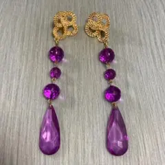 ヴィンテージ　ドロップデザインピアス