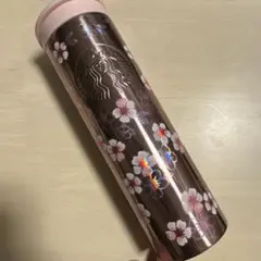 スターバックス 桜柄 メタリックステンレスボトル 473ml