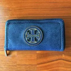 ジャンク財布　Tory Burch 長財布 ラウンドファスナー ブラックのサムネイル