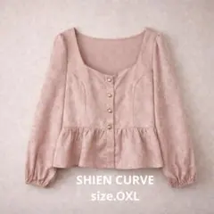 22美品　大きいサイズ SHIEN CURVE 花　トップス　15号のサムネイル