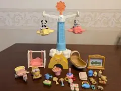 【シルバニアファミリー】かわいいくるくるひこうき＆赤ちゃん2体のセット