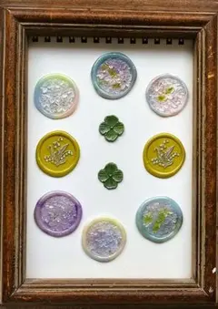 c8*シーリングスタンプシール＊桜・すずらん・四つ葉クローバー１0枚セット