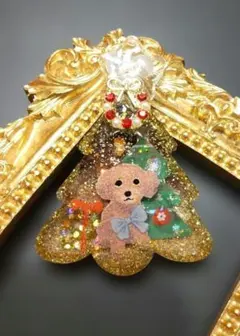 トイプーちゃんのクリスマスツリー レジンヘアゴム