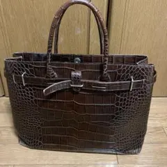 フルラ　FURLA　トートバッグ　牛革クロコ型押し