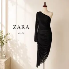 27新品　ZARA シアー　ブラック　ワンピース