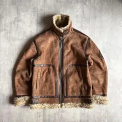 【90s vintage】B-3 フライトジャケット　スエード　ファー　短丈