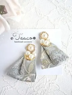 えみさま専用♡樹脂ポスト No.3995♡パールx刺繍リボンタッセル