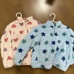 UNIQLO ユニクロ ベビー ファーフリース110 ハート柄 星柄 セット