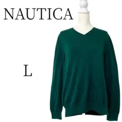 NAUTICA ノーティカ グリーン ニット・セーター Lのサムネイル