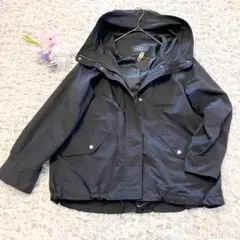 【美品】グリーンレーベルリラクシング　撥水 ビッグ モッズコート　ネイビー　38