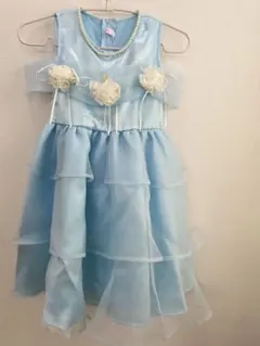 Whisper 水色 フリルドレス 120cm