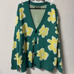 RODEO CROWNS フラワーパターン カーディガン M