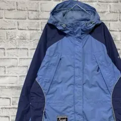 コロンビア　マウンテンパーカー　ブルーL ロゴ刺繍アウトドア0204