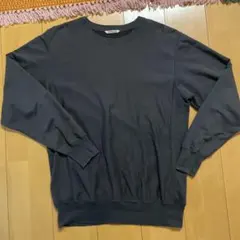 AURALEE 長袖カットソー ダークグレー ※左肩に穴あり