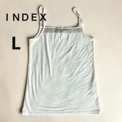 ❤️色違いあり❤️ＩＮＤＥＸ キャミソール ビジューデザイン 白 柔らか肌触り Lのサムネイル