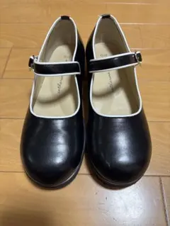 フォーマルシューズ ストラップ付き 黒 210