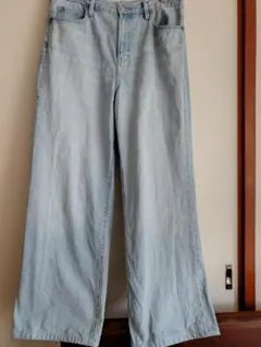 UNIQLO ワイドパンツ 28 (71cm) ライトブルー