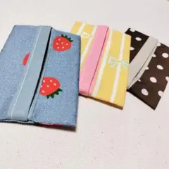 3点セット ハンドメイド 子供用 ミニポケットティッシュケース ティッシュ入れ