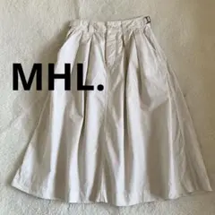 MHL. コットンリネン　タフポプリンスカート　マーガレットハウエルのサムネイル
