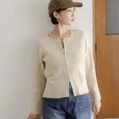 ローリーズファーム　WZIPクロップドカーディガン　新品未使用タグ付き