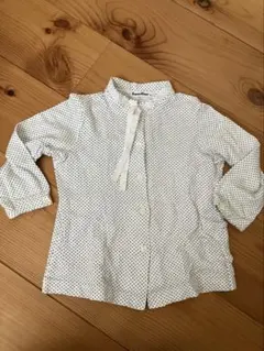 familiar ドット柄 長袖シャツ 90