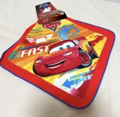 未使用！　カーズ ループ付タオル ライトニング・マックィーン　お名前ラベル付