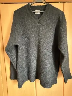 カルバン・クライン　ダークグレー Vネック セーター オーバーサイズ
