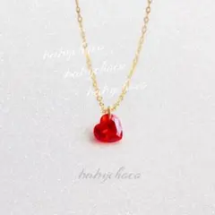 ネックレス　ガーネットハート第二弾