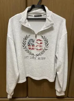 【しまむら】ジップアップ グレー トレーナー　レディース