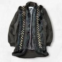 vintage ファーコート アンゴラ ロングコート エレガント