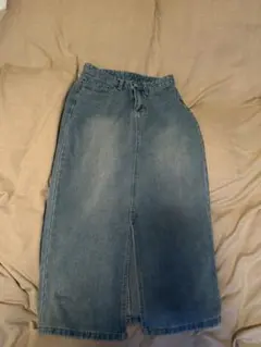 デニムスリットロングスカート