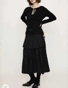 SLY LAYERED PLEATS スカート プリーツ　ブラック
