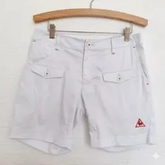 ルコックスポルティフ ショートパンツ 11号 L 白 ホワイト ストレッチ