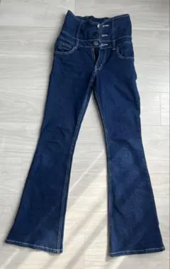 ハイウエスト フレアデニムパンツ