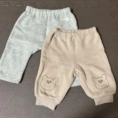 クマ刺繍スウェットパンツ2点セット