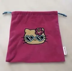 Hello Kitty 巾着袋 ピンク サングラス