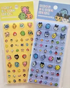 たまごっちタイルシール2枚セット　ドロップブロックシール