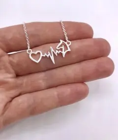 乗馬 馬 ハートビートネックレス シルバー 新品