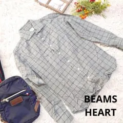 専用✨極美品✨【BEAMS HEART】シャツ（S相当）グレー/チェック/厚手