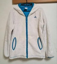 【美品】adidas フリースジャケット アイボリー