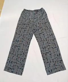 AMERICAN HOLIC グレー 幾何学模様総柄 ワイドパンツ