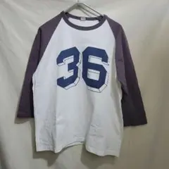 日本製 BARNS 36 ラグラン 七分袖 Tシャツ L 古着のサムネイル