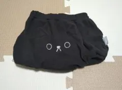くろねこプルマ 猫顔パンツ 黒 ~95cm