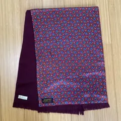 ラムウール　ストール　マフラー　SAMMY　ワイン　ペイズリー　ヴィンテージ