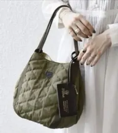 未使用　Folna SHIPS any別注　キルティング　トートバッグ　オリーブ