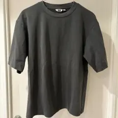 ②エアリズムコットンオーバーサイズTシャツ/5分袖 UNIQLO Lサイズ 半袖