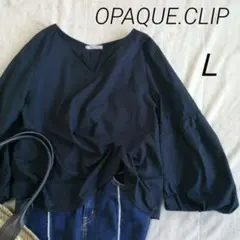 美品 OPAQUE.CLIP オペークドットクリップ キーネック 大きいサイズ