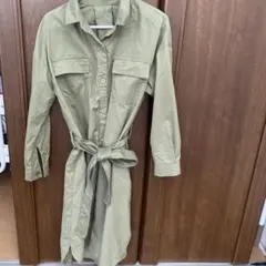 シャツワンピース　薄手　ディスコートミニ