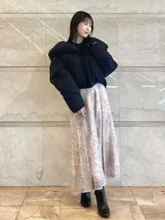 マーキュリーデュオ中綿ブラックダウンジャケット