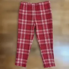 赤いチェック柄スパッツ